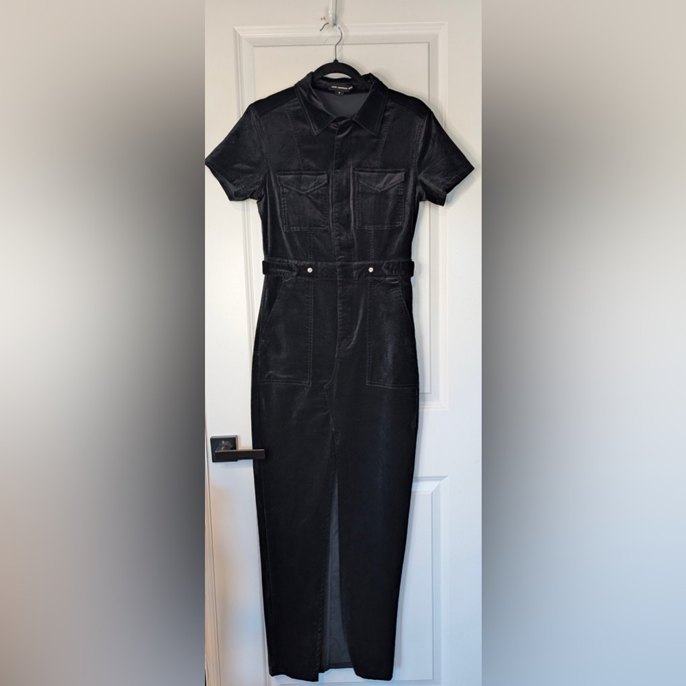 Good American Women’s Black Velvet Fit for Success Maxi Size Small